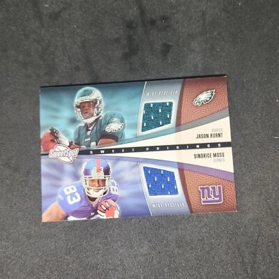 2006 Sweet Spot Pairings Dual Jerseys Jason Avant Sinorice Moss Rookie RC - Image 1 of 2