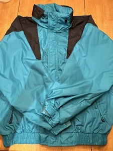 Columbia Vamoose Teal And Black Vintage Full Zip Parka Jacket Mens Size Large XL - Picture 1 of 10