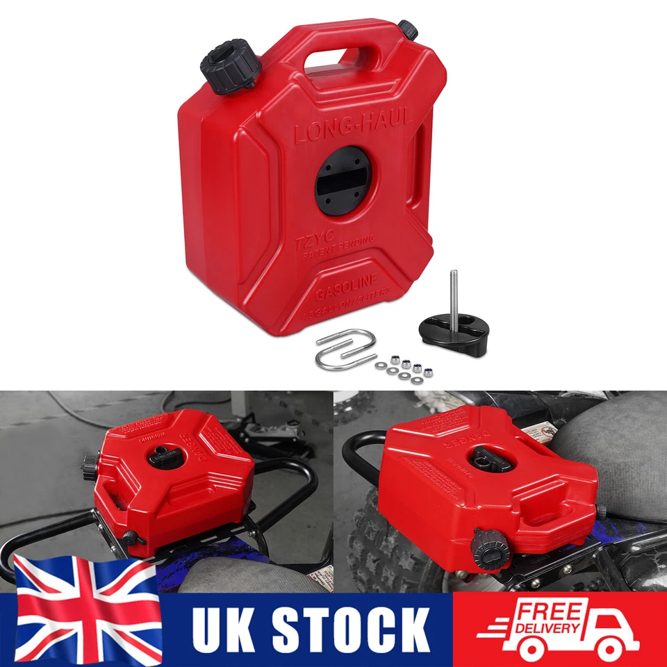 Universal 5 Litre Fuel Can Jerry Metal Can Gas Container Tank Petrol Motorcycle - Image 1 of 4