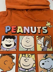 Peanuts Women's XL Licensed Character Long Sleeve Fleece Lined Cropped Hoodie - Picture 1 of 6