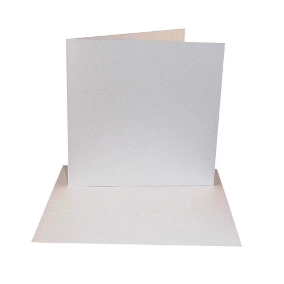 100 Pack - 6x6 White Card Blanks & Envelopes - 300gsm - Inkjet & Laser Printable - Image 1 of 1