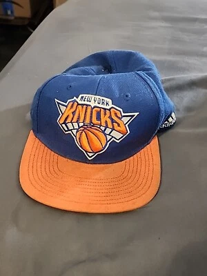 adidas New York Knicks Hat Cap Snapback Blue Orange NBA Basketball Embroidered - Image 1 of 4