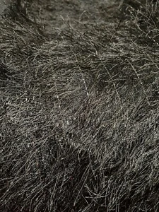 Fabric Lot 5 Yds 24 Ins 60 W Black Eyelash Lame  Silver Threads Stretch Knit - Picture 1 of 8