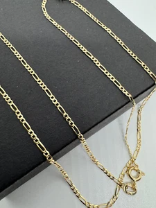 9 Karat Gelbgold 1,5 mm massiv Figaro Glied Halskette 24 Zoll/60 cm (004A) - Bild 1 von 5