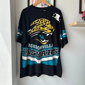 Camiseta de fútbol vintage años 90 | Jacksonville Jaguars estampado por todas partes talla XL - Imagen 1 de 9
