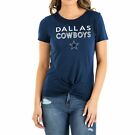 Dallas Cowboys Women's New Era Glitter Knot Navy Tee - FREE SHIPPING