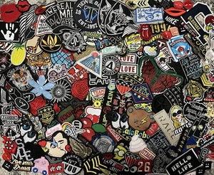 Lot of 20 Random Patches Mixing Iron-On and Sew-On - Picture 1 of 1