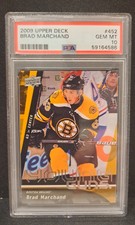 2009 Upper Deck Young Guns #452 BRAD MARCHAND Bruins Captain PSA 10