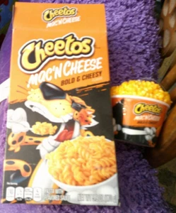 Cheetos Mac and Cheese Ornament NWT PLUS EMPTY BOX OF BOLD AND CHEESY CHEETOS - Picture 1 of 2