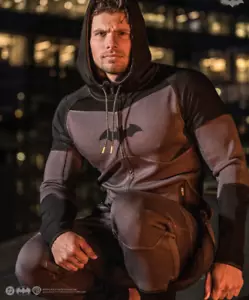 SuperX DC BATMAN Zip Hoodie & Jogger Pants Size L Set LIMITED ED- READY TO SHIP - Picture 1 of 18