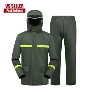 Trajes de lluvia impermeables impermeable resistente pesca equipo de lluvia chaqueta y pantalones hombres - Imagen 1 de 24