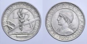 5 LIRE 1937 SAN MARINO VECCHIA MONETAZIONE - Picture 1 of 1