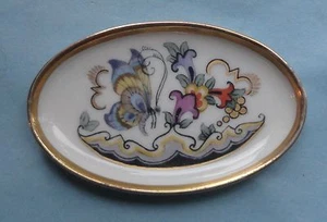 ROSENTHAL China Art Deco WENDLER Antik SCHMETTERLING Porzellan BUTTER PAT TABLETT 20er - Bild 1 von 3