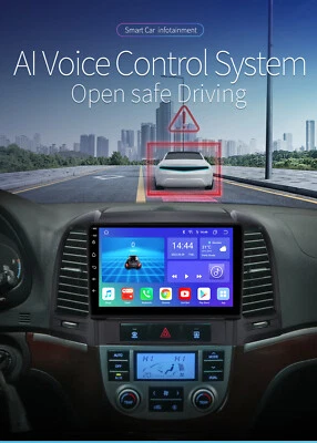 Radio estéreo para automóvil Carplay GPS Android 8 núcleos DSP para Hyundai Santa Fe 2006-2012 Foto 1 de 4