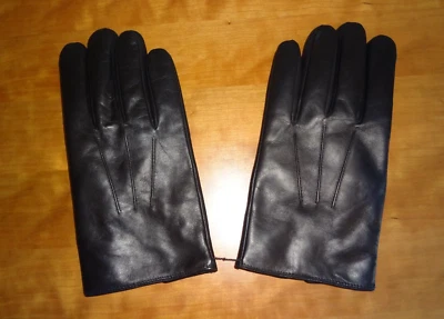 Luvas Open Sesame by Portolano Napa de couro preto tela sensível ao toque tamanho M novas sem etiquetas - Imagem 1 de 4