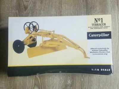 2012 1/16 Caterpillar Terracer No.1 Black Wheels Pull Grader ACMOC Spec Die Cast - Image 1 of 4
