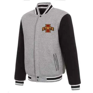Letterman Iowa Hawkeyes Black and Grey All Wool Varsity Jacket - Picture 1 of 4