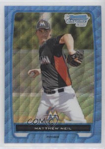 2012 Bowman Chrome Prospects Blue Wave Refractor Matt Neil Matthew Neil #BCP219
