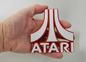 Atari 3D Printed Retro Logo Sign – Gaming Room Desk Display - Picture 1 of 2