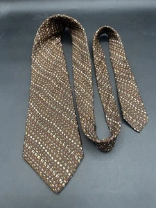 Vintage John Weitz Tie Robinson’s California Brown Abstract Mid Century Metric - Picture 1 of 11