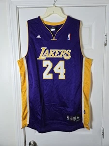 Adidas NBA Kobe Bryant #24 Swingman Jersey Lakers Mens 2XL XXL Length +2 Purple - Picture 1 of 8
