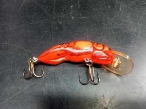 Galleggiante basso ribelle vintage gambero gambero crankbait 2” usato rosso - Foto 1 di 7