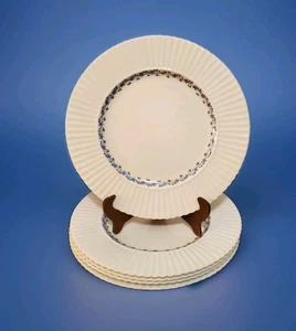Lenox Priscilla Dinner Plates 10.5" Gold & Blue Mark 0-380 Vtg 5 Piece Set - Picture 1 of 4