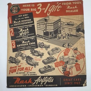 Nash Motors 1953 3 en 1 concesionario promoción modelo de papel kit - sellado sin abrir - Imagen 1 de 6