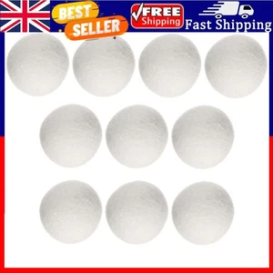10pcs Felt Ball No Foam Wool Pom-poms Natural Fabric Softener Handmade for Dryer - Picture 1 of 4