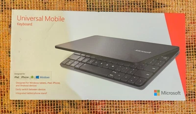 Microsoft Universal Mobile Keyboard For Windows Tablet, iPhone And Android Black - Image 1 of 4