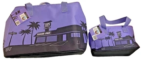 2PC Combo Trader Joe's INSULATED Cooler BAGs  1 Lrg/1 Mini Lavender  8 & 1.5 Gal - Picture 1 of 5