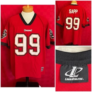 VINTAGE 1990s Warrens Sapp #99 Tampa Bay Buccaneers Bucs Football Jersey Size XL - Picture 1 of 12