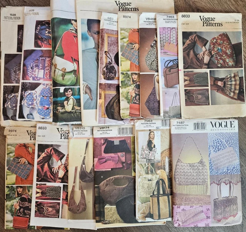Vogue Craft Sewing Patterns Handbags Purses Totes Bags Large Variety - Image 1 of 1
