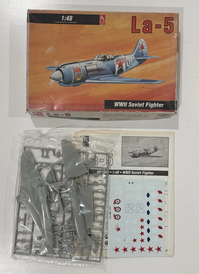 Segunda Guerra Mundial Soviético Ruso Fighter Hobbycraft La-5 Escala 1:48 Modelo HC1589 PIEZAS SELLADAS Foto 1 de 1