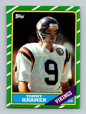 1986 Topps futebol Minnesota Vikings Tommy Kramer #293 - Imagem 1 de 2