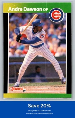 Andre Dawson 1989 Donruss Baseball's Best #4 Chicago Cubs - Image 1 of 2