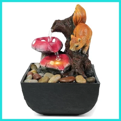 Fuente de agua de mesa interior - Fuente de cascada de 3 niveles interior escritorio con... Foto 1 de 4