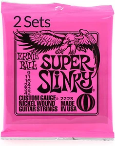  2 x PACKS sets ERNIE BALL SUPER SLINKY ELECTRIC GUITAR STRINGS 09 - 42 - Picture 1 of 1