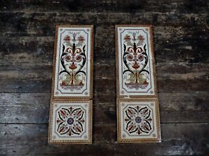 Antique Victorian Fireplace Tiles Set of 6 (TS16)