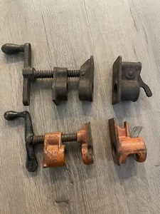 Lot of 2 Pipe Bar Clamp Fixtures Tool 1 Pony & 1 Unknown Model 7346-4 - Picture 1 of 2