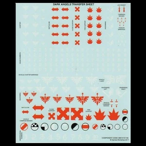 Dark Angels Transfer Sheet Decals Primaris Space Marines Warhammer 40k - Picture 1 of 1