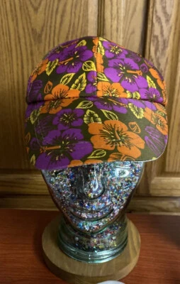 De Colección Pájaro del Paraíso Floral Ajustable Sombrero Naranja Púrpura Amarillo Y Oliva  Foto 1 de 4