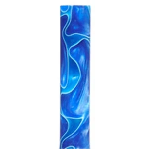 Carbatec Large Acrylic Pen Blank - Blue / Pearl Marble - Picture 1 of 1