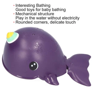 Baby Bath Floating Toys Cute Whale Clockwork Water Toy prep Kids Swimming Bath - Picture 1 of 12