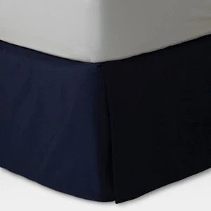 Elastic Wrap Around Pleated Bed Skirt Solid 650 TC Cotton Drop 16 in 18 in 20 in - Picture 1 of 30