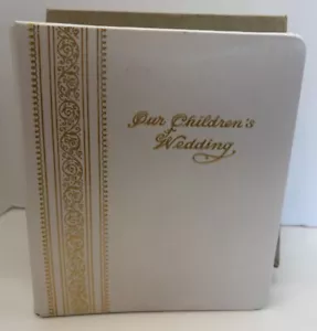 Vintage Wedding Book 7.5x6.5 Picture Gallery "Our Children's Wedding" 24 Pics - Picture 1 of 22
