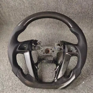 Real Carbon Fiber Black Leather Steering Wheel for Honda Accord 8th Gen 2008~12 - Bild 1 von 3