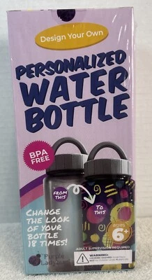 Purple Ladybug Novelty Design Your Own Personalized Water Bottle 18x W/Bracelet - Image 1 of 4
