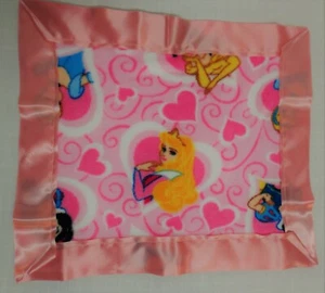 Handmade Baby / Pet  Fleece Security Blanket  - Disney Princess 14 X 14  - Picture 1 of 1