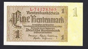 Germany 1 Rentenmark 1937 UNC P. 173, Banknotes, Uncirculated - Picture 1 of 2